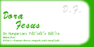 dora fesus business card